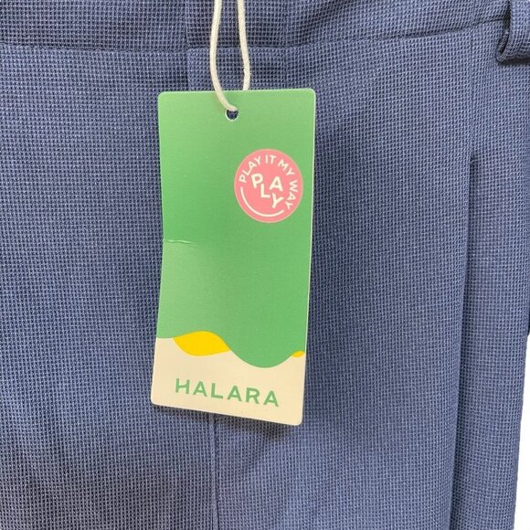 Halara High Waisted Pleated Pocket Wide Leg Flowy Waffle Pants Size XL Navy NEW - Picture 3 of 7